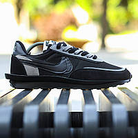 Чорні замшеві чоловічі кросовки Nike LD Waffle Sacai