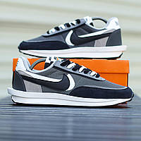 Чорні літні текстильні чоловічі кросовки Nike LD Waffle Sacai