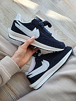 Сині текстильні літні жіночі кросівки Nike LD Waffle Sacai