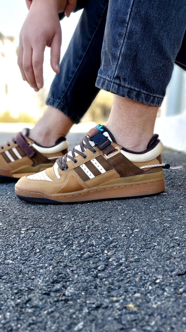 Коричневі замшеві кросівки Adidas Forum, фото 1