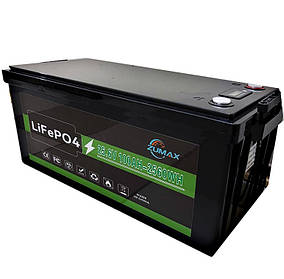 LiFePo4 акумулятор 24v В з дисплеєм, Zumax 25.6V 100AH 2560W, Літій-залізо-фосфатна батарея, Гарантія, Літій-ферумний