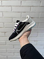 Чорно-білі літні текстильні жіночі кросівки Nike Zoom Pegasus