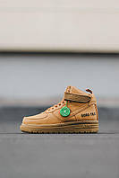 Зимові коричневі шкіряні чоловічі кросівки Nike Air Force Gore-Tex Термо