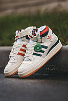 Білі шкіряні чоловічі кросівки Adidas Forum High 84