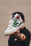Білі шкіряні чоловічі кросівки Adidas Forum High 84, фото 3