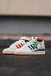Білі шкіряні чоловічі кросівки Adidas Forum High 84, фото 4
