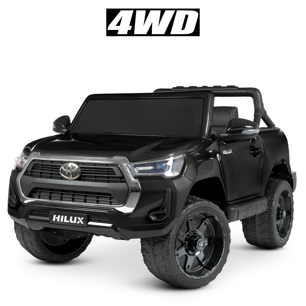 Електромобіль джип Toyota (пульт 2,4G, 4 мотори 35W, 1акум12V14Ah, EVA, SD) Bambi M 4919EBLRS-2 Чорний