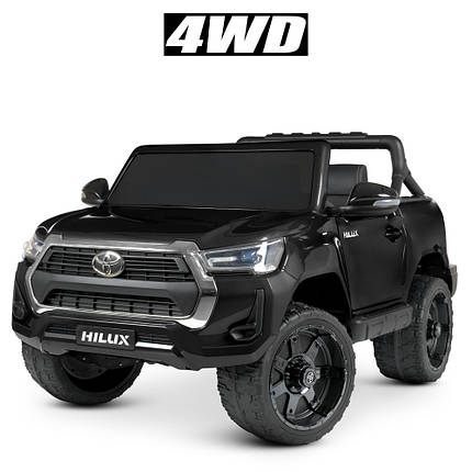 Електромобіль джип Toyota (пульт 2,4G, 4 мотори 35W, 1акум12V14Ah, EVA, SD) Bambi M 4919EBLRS-2 Чорний, фото 1