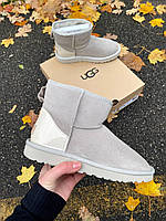 Сірі Замшеві жіночі Уггі UGG CLASSIC
