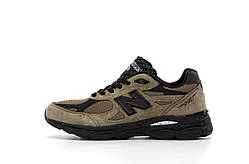 Чорні замшеві чоловічі кросівки New Balance 990 Khaki Black Хакі