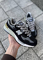 Чорні замшеві чоловічі кросівки New Balance 992 Black Grey White