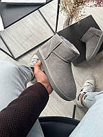 Сірі Замшеві жіночі Уггі UGG Ultra Mini Gray