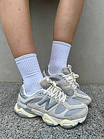 Сірі замшеві жіночі кросівки New Balance 9060 Sea Salt Mindful Grey