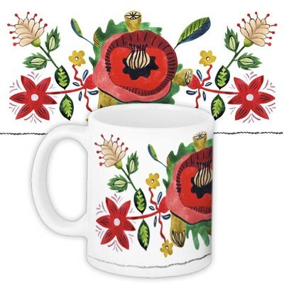 Чашка з принтом «Мак»