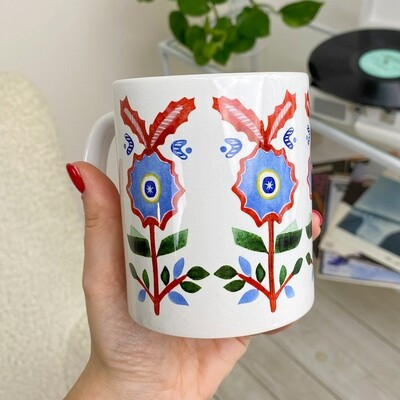 Чашка з принтом «Квіти. Фантазія»