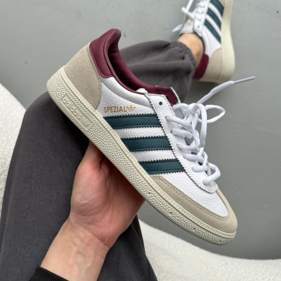 Білі шкіряні чоловічі кросівки Adidas Spezial Демісезонні кросівки Адідас Спешл, фото 1