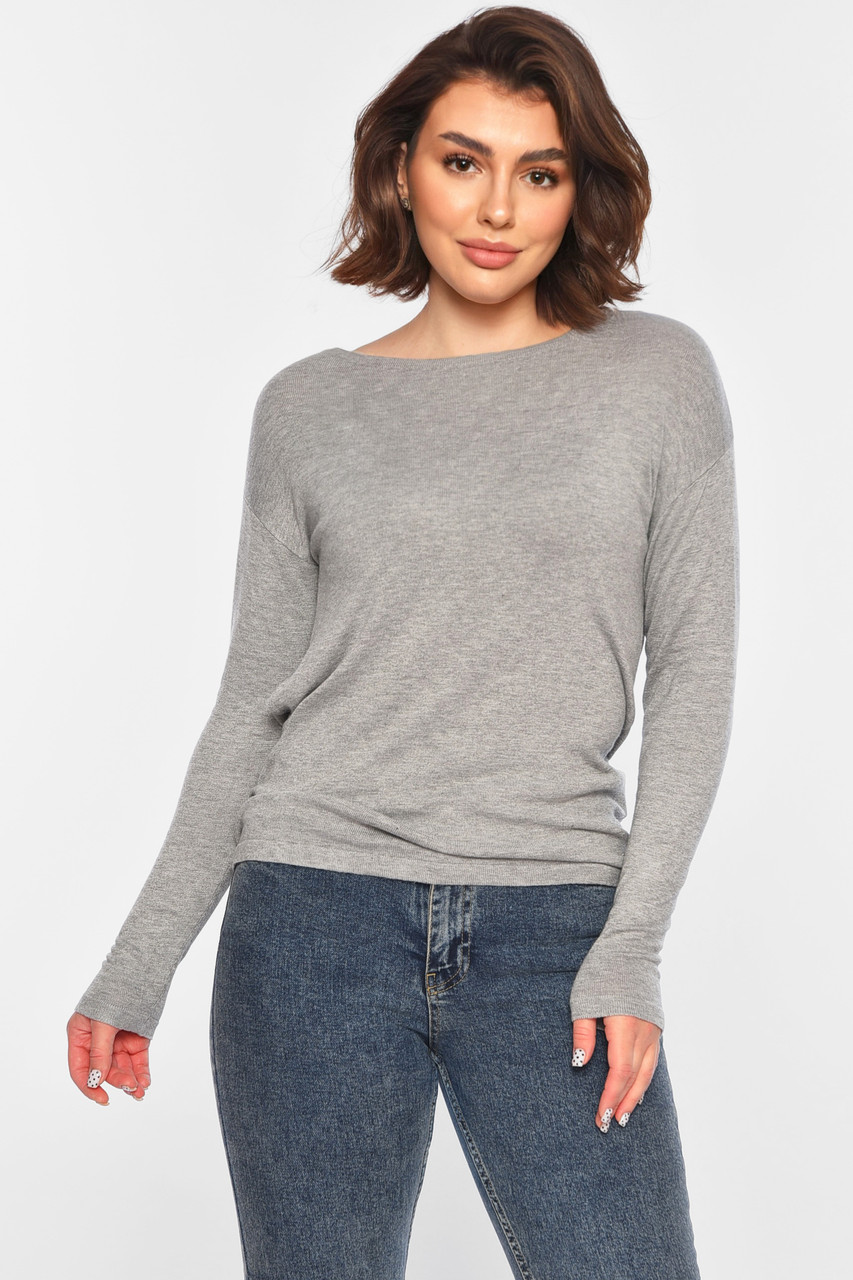Светр жіночий сірого кольору р.34 196375S, фото 1