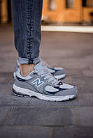 Сірі замшеві демісезонні чоловічі кросівки New Balance 2002 кроси Нью Беланс 2002Р