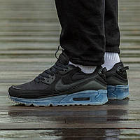 Чорні шкіряні чоловічі кросівки Nike Air Max 90 Surplus New Демісезонні Найк Аір Макс