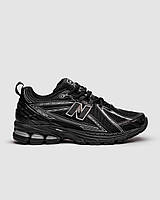 Чорні шкіряні жіночі кросівки New Balance 1906R Black Metallic Silver Демісезонні Нью Беланс 1906