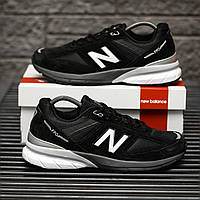 Чорно-білі чоловічі кросівки New Balance 990 Black White