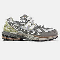 Сірі шкіряні жіночі кросівки New Balance 1906U Grey Olivine  Демісезонні Нью Беланс 1906