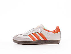 Білі шкіряні жіночі кросівки Adidas Samba Демісезонні кеди Адідас Самба