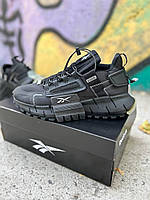 Чорні текстильні чоловічі кросівки Reebok Zig Kinetica Edge
