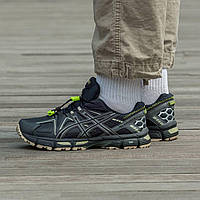 Чорні шкіряні чоловічі кросівки Asics Gel-Kahana 8 Демісезонні кросівки Асікс