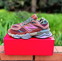 Бордові замшеві чоловічі кросівки New Balance 9060