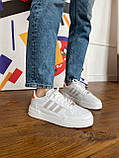 Шкіряні білі жіночі кросівки Adidas Dass-ler, фото 3
