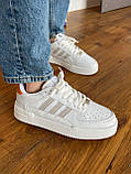 Шкіряні білі жіночі кросівки Adidas Dass-ler, фото 4