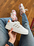 Шкіряні білі жіночі кросівки Adidas Dass-ler, фото 5