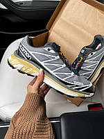 Сірі текстильні жіночі кросівки Salomon XT-6 Adv Dover