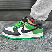 Зелені шкіряні жіночі кросівки Nike SB Dunk Green