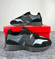 Чорні замшеві жіночі кросівки New Balance 327