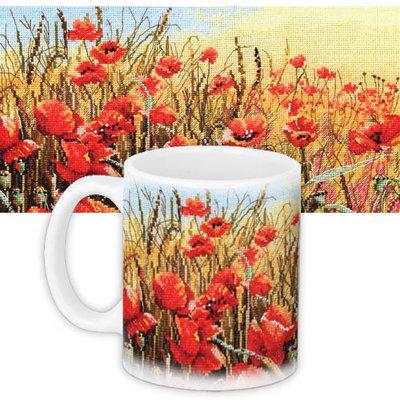 Чашка з принтом «Макове поле»