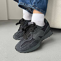 Сірі замшеві жіночі кросівки New Balance 327