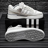 Сірі кросівки Adidas Forum 84 Low Light Grey White, фото 2