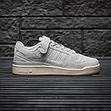 Сірі кросівки Adidas Forum 84 Low Light Grey Cream, фото 5