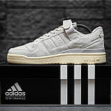 Сірі кросівки Adidas Forum 84 Low Light Grey Cream, фото 6