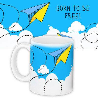 Чашка з принтом «Born to be free!»