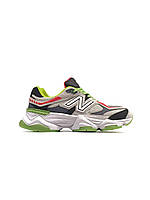 Сірі з зеленим замшеві чоловічі кросівки New Balance 9060 Glow