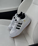 Білі кросівки Adidas Forum Low, фото 3