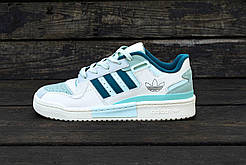 Біло-сині кросівки Adidas Forum Exhibit Low Grey Mint