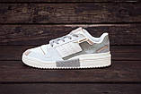 Сірі кросівки Adidas Forum Exhibit Low Grey Orange, фото 2