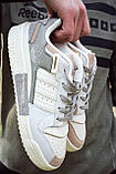 Сірі кросівки Adidas Forum Exhibit Low Grey Orange, фото 3