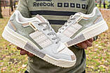 Сірі кросівки Adidas Forum Exhibit Low Grey Orange, фото 4