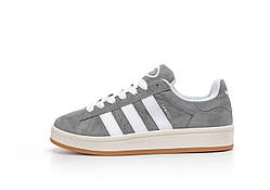 Сірі замшеві кроссовки Adidas Campus