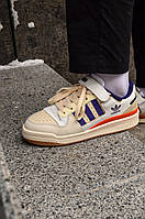Бежеві кросівки Adidas Forum Low Beige Violet Orange